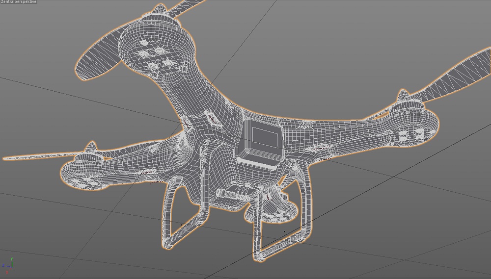 DJI Phantom 3D Model Cinema4D C4D .c4d .3ds .obj .max DJI Phantom 3D Model Cinema4D C4D .c4d .3ds .obj .max