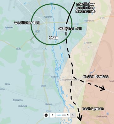ukraine krieg putin taktische karte verlauf front lyman sloviansk kupiansk izium kramatorsk kherson kharkiv oskil mike vom mars blog