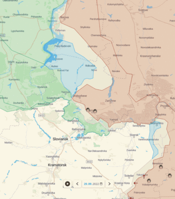 ukraine krieg putin taktische karte verlauf front lyman sloviansk kupiansk izium kramatorsk kherson kharkiv oskil mike vom mars blog