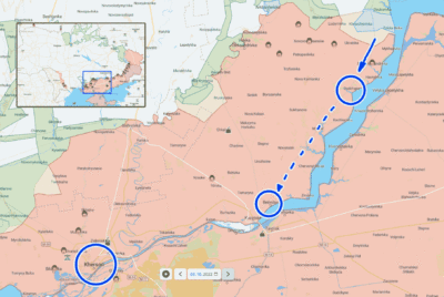 ukraine krieg putin taktische karte verlauf front lyman sloviansk kupiansk izium kramatorsk kherson kharkiv oskil mike vom mars blog