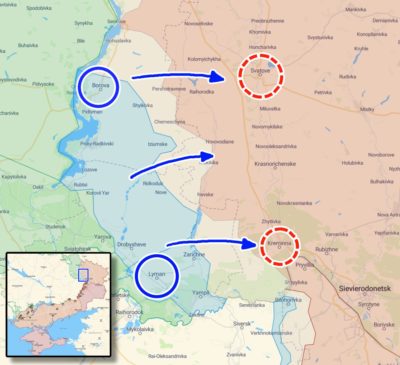 ukraine krieg putin taktische karte verlauf front lyman sloviansk kupiansk izium kramatorsk kherson kharkiv oskil mike vom mars blog