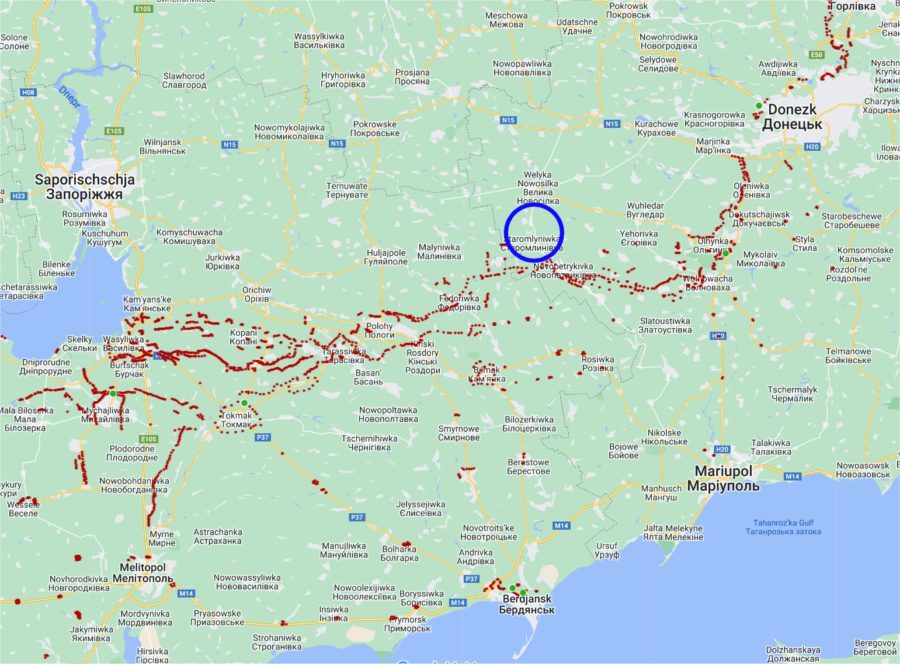 ukraine krieg putin taktische karte verlauf front lyman sloviansk kupiansk izium kramatorsk kherson kharkiv oskil soledar bakhmut belgorod kachowka damm gesprengt mike vom mars blog
