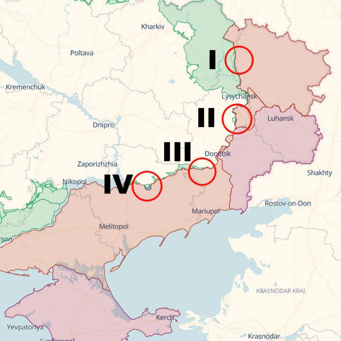 prigozhin schoigu gerasimow ukraine krieg putin taktische karte verlauf front lyman sloviansk kupiansk izium kramatorsk kherson kharkiv oskil soledar bakhmut belgorod kachowka damm gesprengt krim offensive tokmak mike vom mars blog